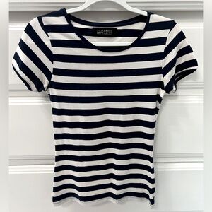 ZARA - Stripe Short Sleeve Mariner Shirt - Size S